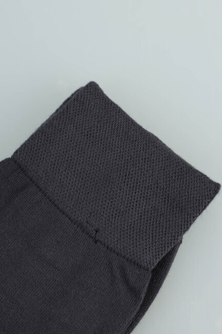 Erkek Bambu Dikişsiz Uzun Çorap Füme - 4