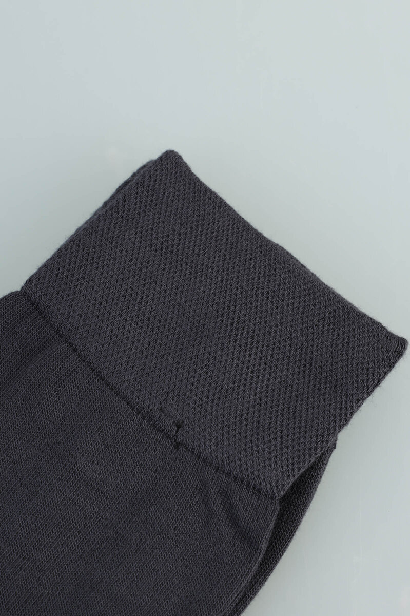 Erkek Bambu Dikişsiz Uzun Çorap Füme - 4