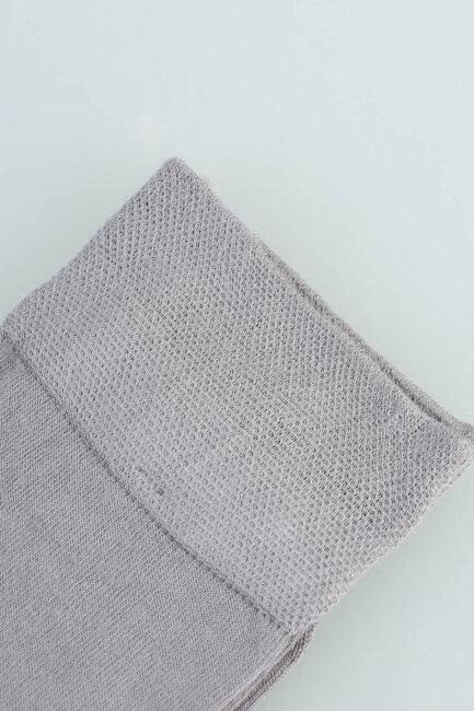 Erkek Bambu Dikişsiz Uzun Çorap Gri - 4