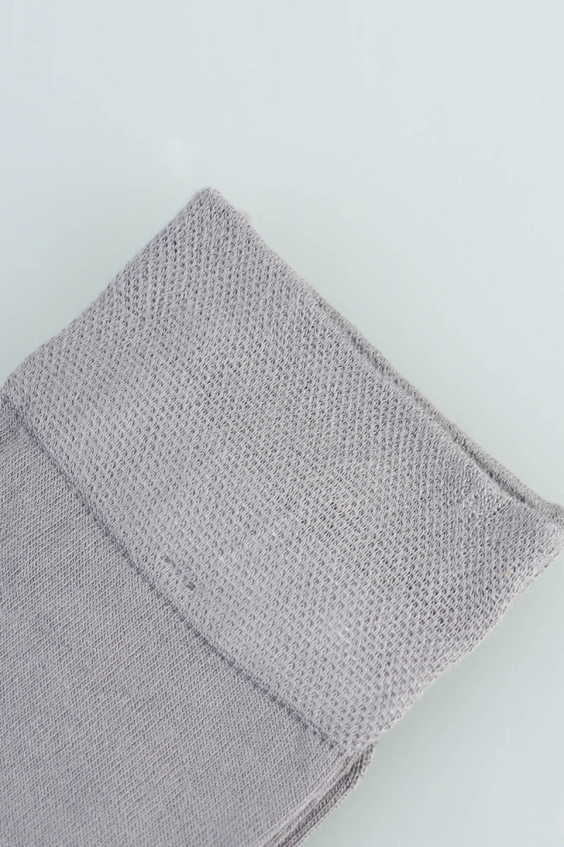 Erkek Bambu Dikişsiz Uzun Çorap Gri - 4
