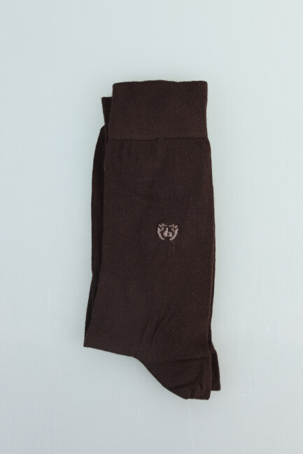 Erkek Bambu Dikişsiz Uzun Çorap Kahve - 2
