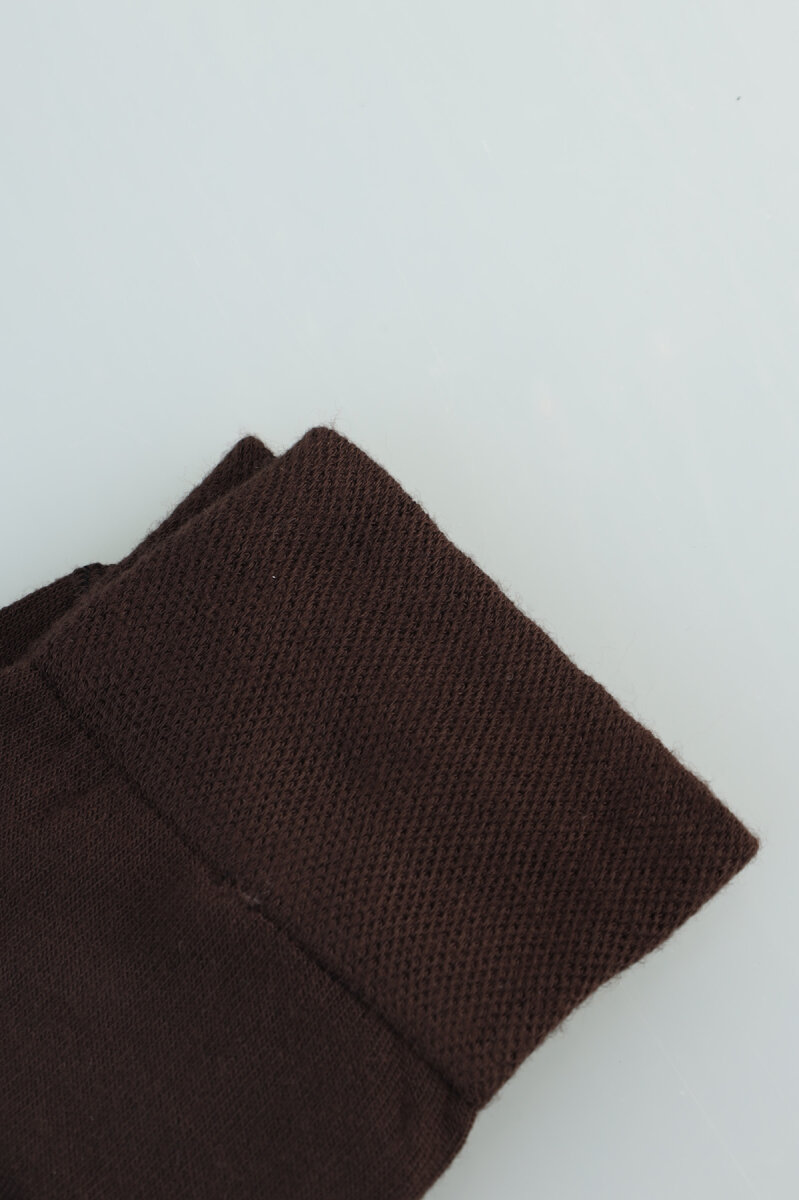 Erkek Bambu Dikişsiz Uzun Çorap Kahve - 4