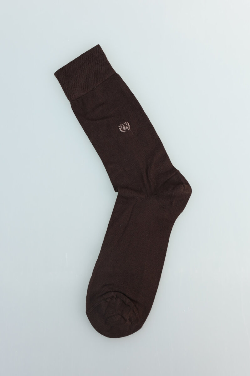 Erkek Bambu Dikişsiz Uzun Çorap Kahve - 5