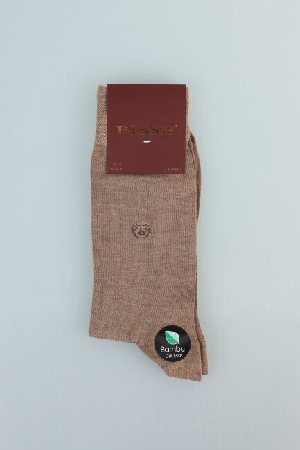 Erkek Bambu Dikişsiz Uzun Çorap Koyu Kahve 
