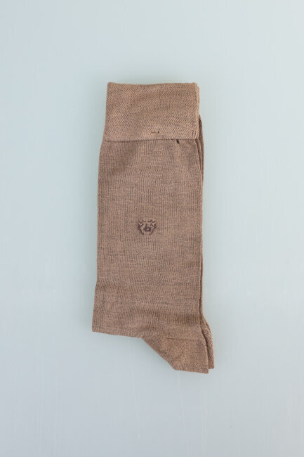 Erkek Bambu Dikişsiz Uzun Çorap Koyu Kahve - 2