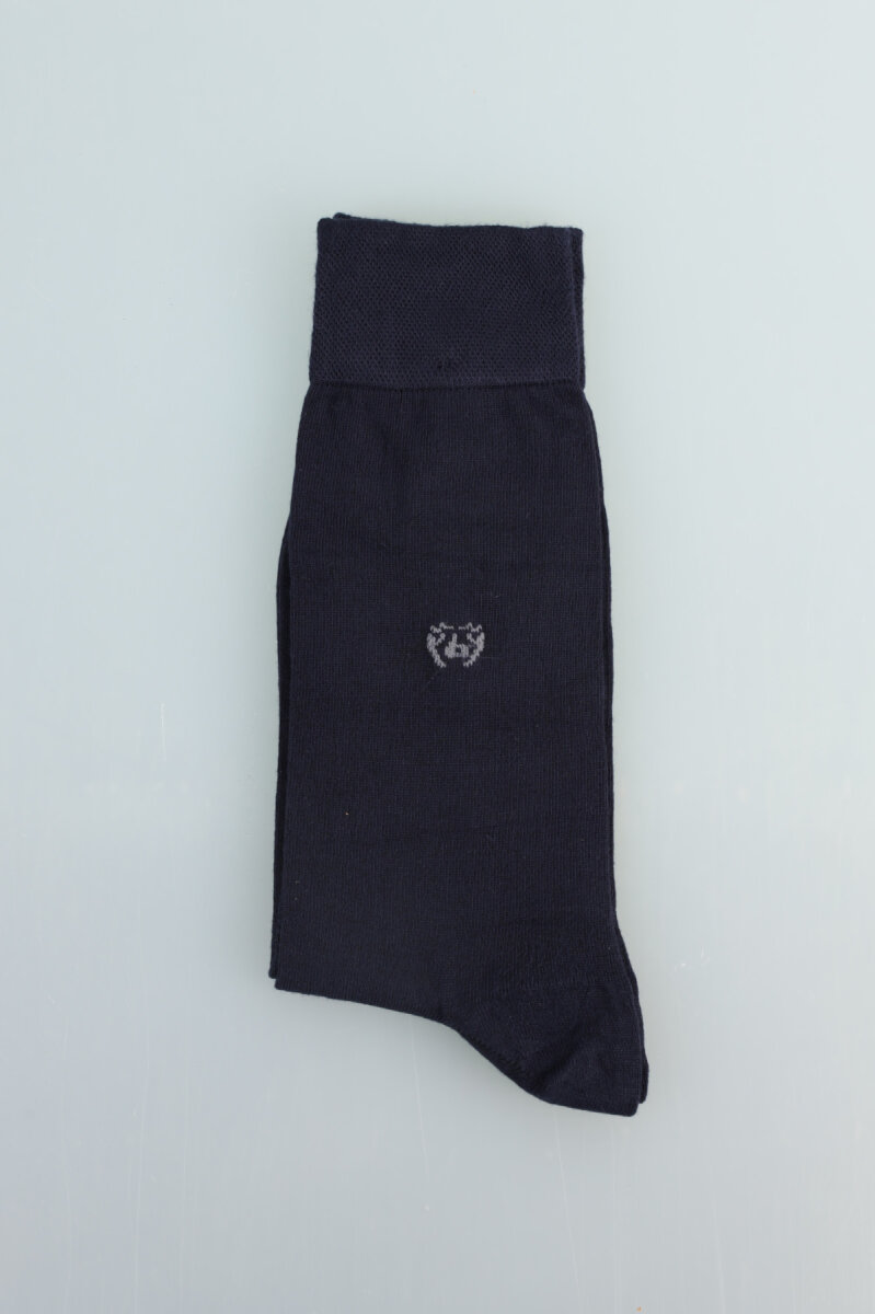 Erkek Bambu Dikişsiz Uzun Çorap Lacivert - 1