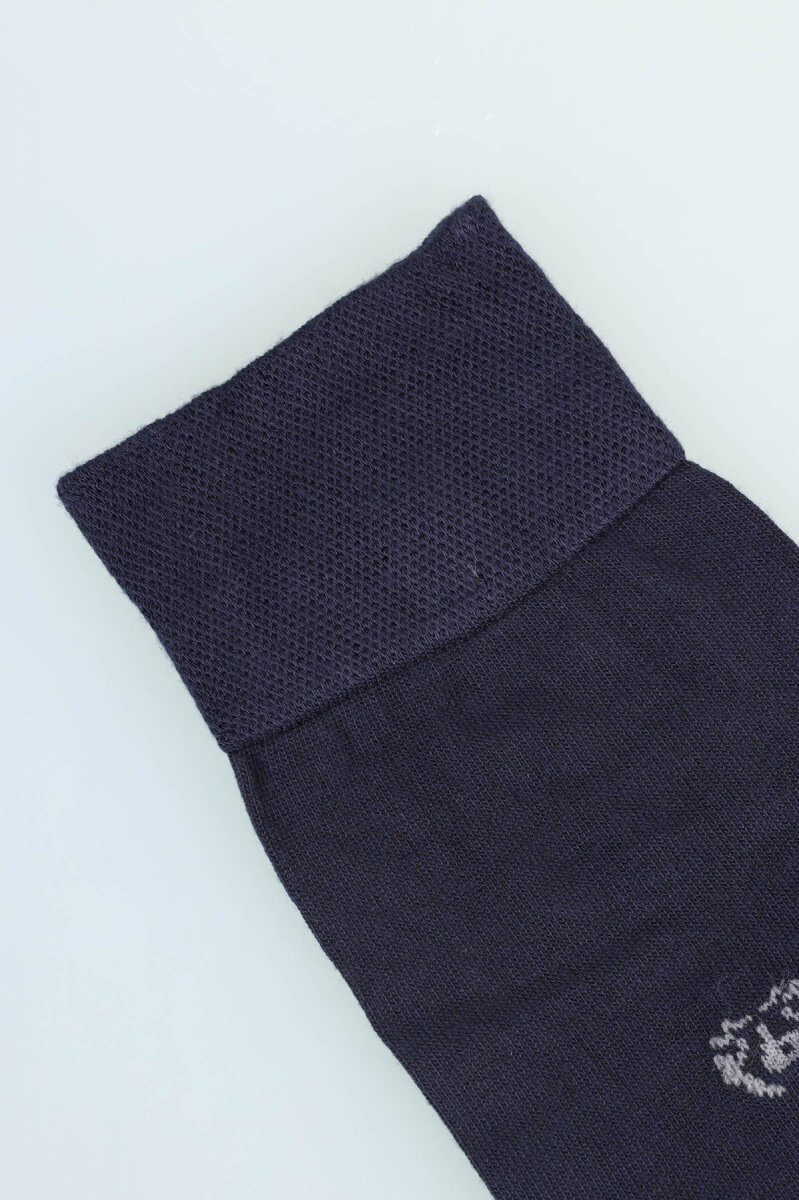 Erkek Bambu Dikişsiz Uzun Çorap Lacivert - 4
