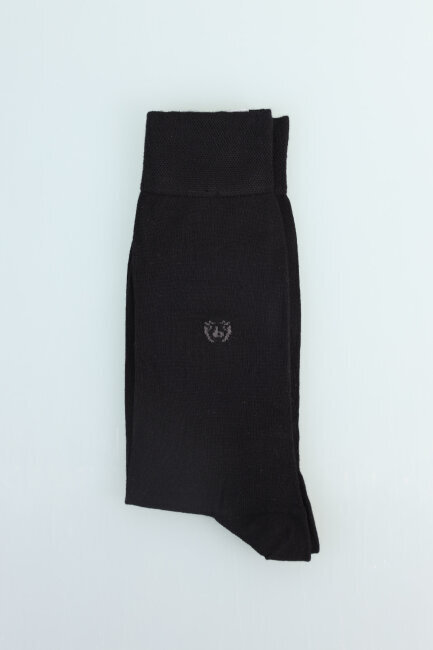 Erkek Bambu Dikişsiz Uzun Çorap Siyah - 2