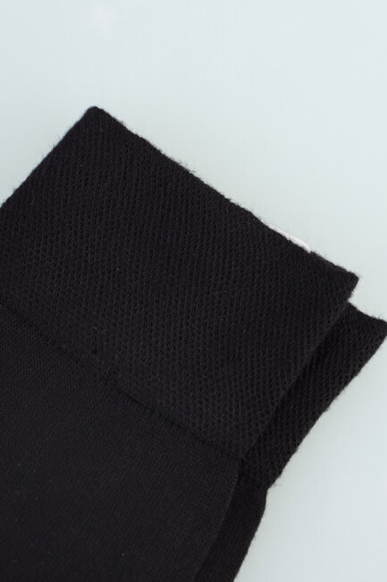 Erkek Bambu Dikişsiz Uzun Çorap Siyah - 4