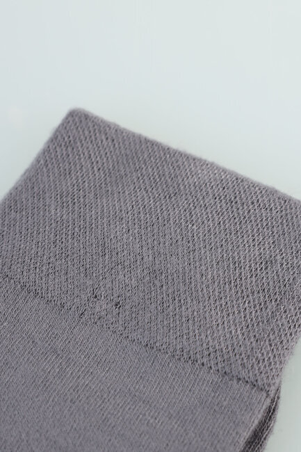 Erkek Bambu Düz Soket Uzun Çorap Gri - 4