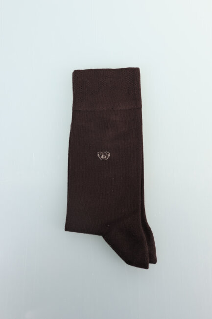 Erkek Bambu Düz Soket Uzun Çorap Kahve - 3