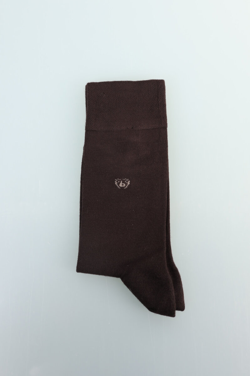 Erkek Bambu Düz Soket Uzun Çorap Kahve - 3