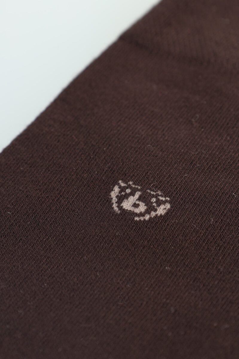 Erkek Bambu Düz Soket Uzun Çorap Kahve - 2