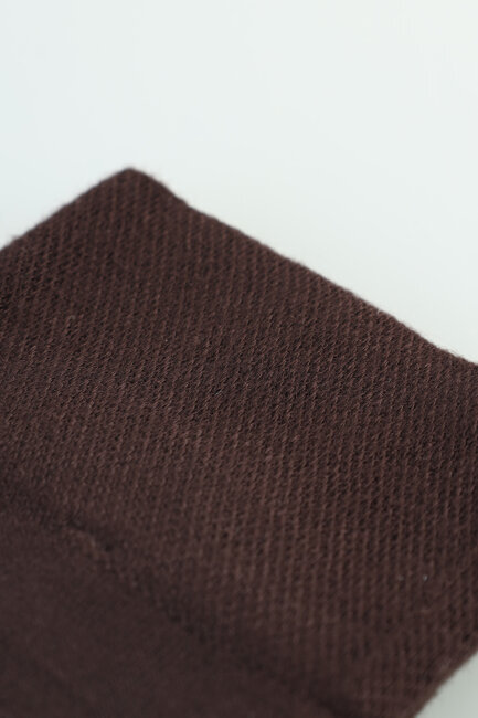 Erkek Bambu Düz Soket Uzun Çorap Kahve - 4