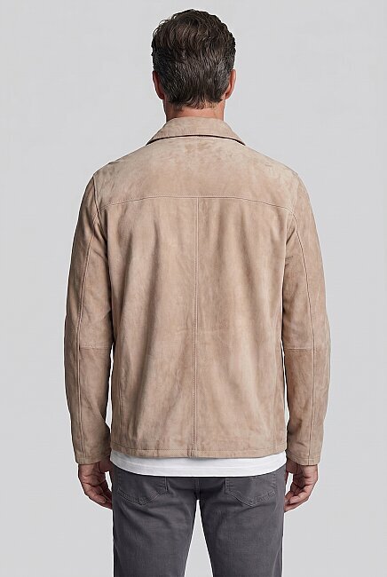 Bej Regular Fit Deri Gerçek Mont (1)
