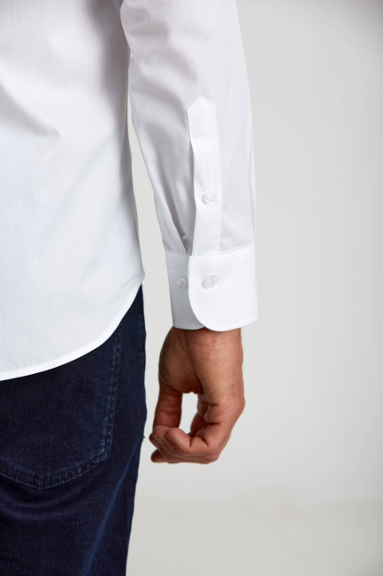Erkek Beyaz Regular Fit Gömlek - 3