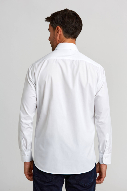 Erkek Beyaz Regular Fit Gömlek - 2