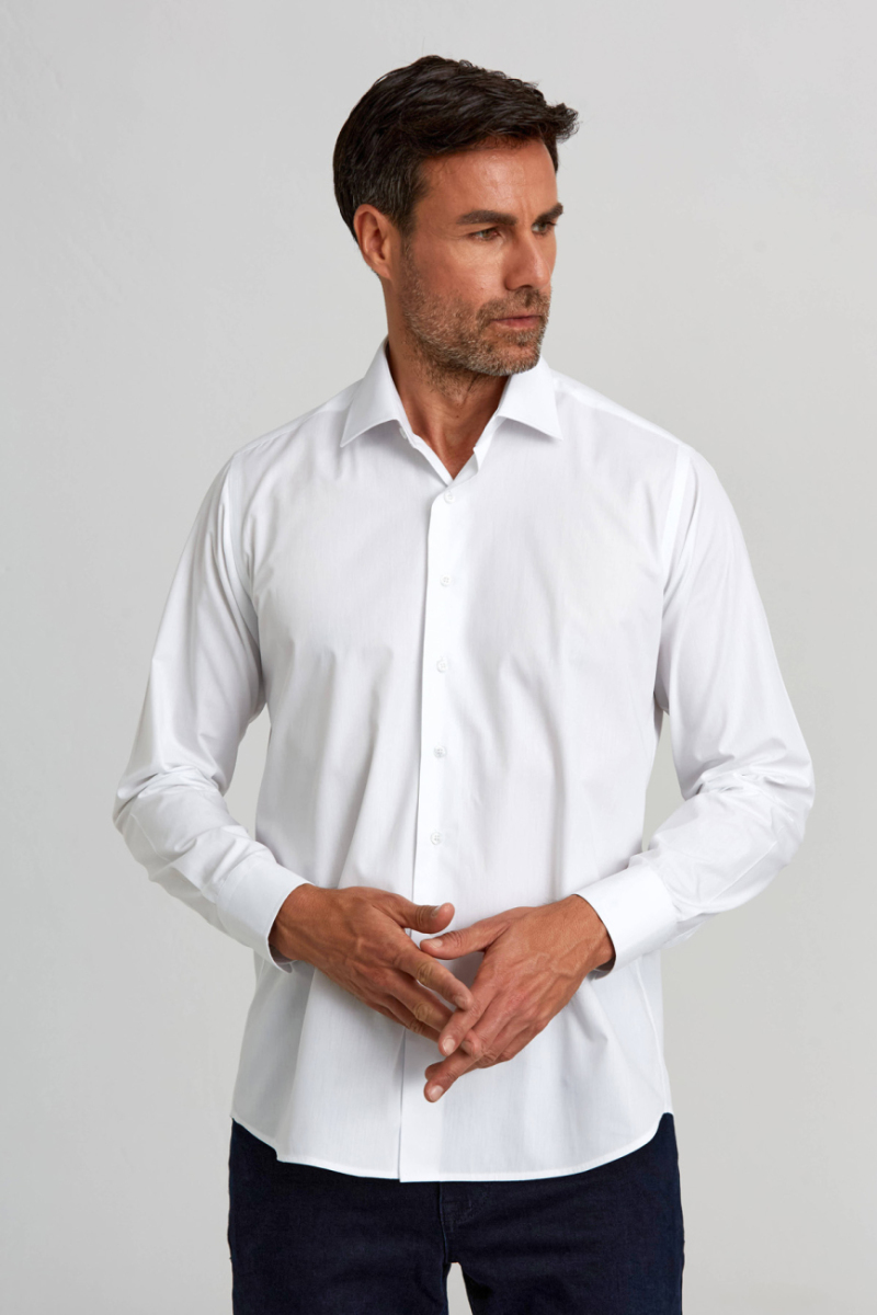 Erkek Beyaz Regular Fit Gömlek - 5