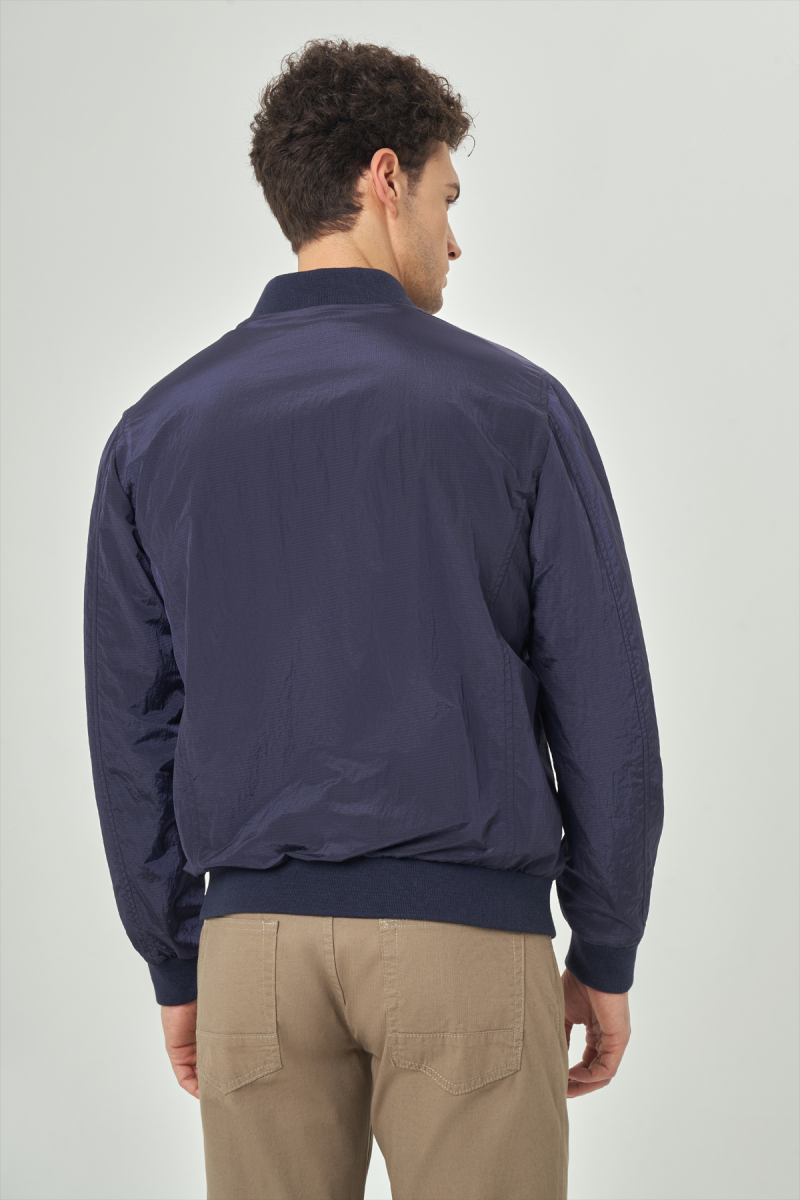 Navy Blue Bomber Men's Coat (1)