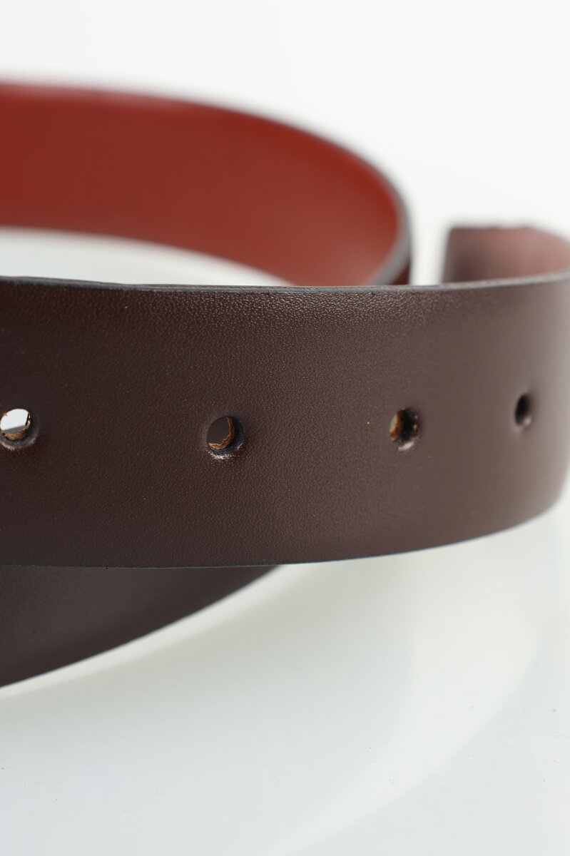 Erkek Çift Taraflı Gerçek Deri Kemer Kahve-Taba - 5