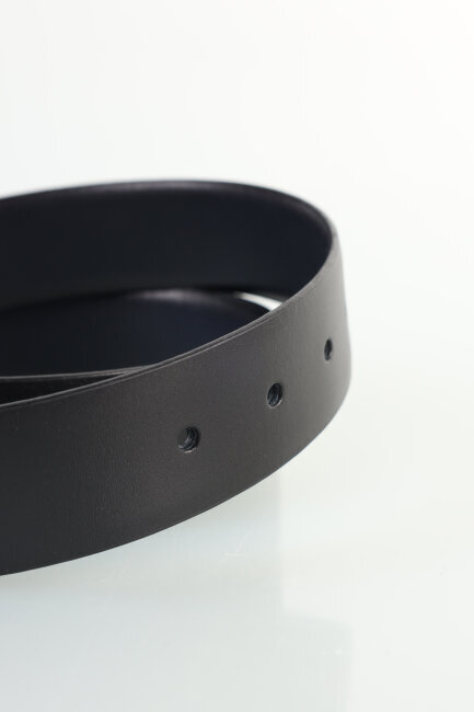 Erkek Çift Taraflı Gerçek Deri Kemer Lacivert-Siyah - 3