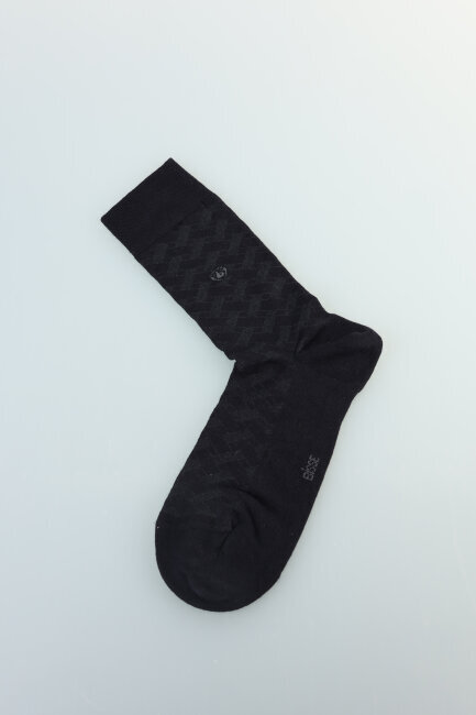 Erkek Desenli Bambu Uzun Çorap Lacivert - 5