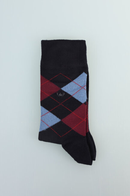 Erkek Desenli Bambu Uzun Soket Çorap Lacivert - 3