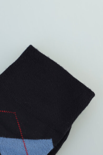 Erkek Desenli Bambu Uzun Soket Çorap Lacivert - 4