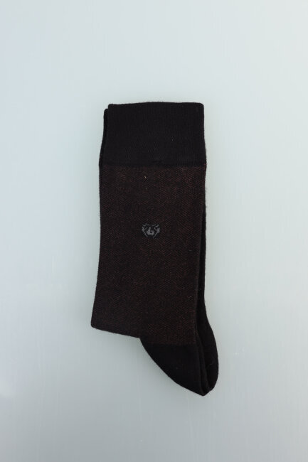 Erkek Desenli Dikişsiz Bambu Uzun Çorap Bordo - 3