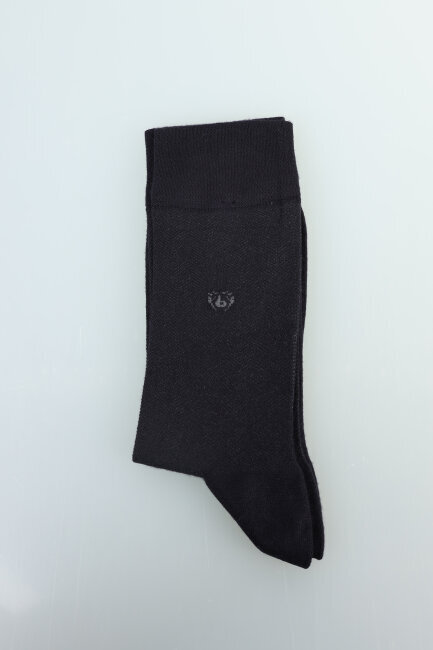 Erkek Desenli Dikişsiz Bambu Uzun Çorap Lacivert - 2