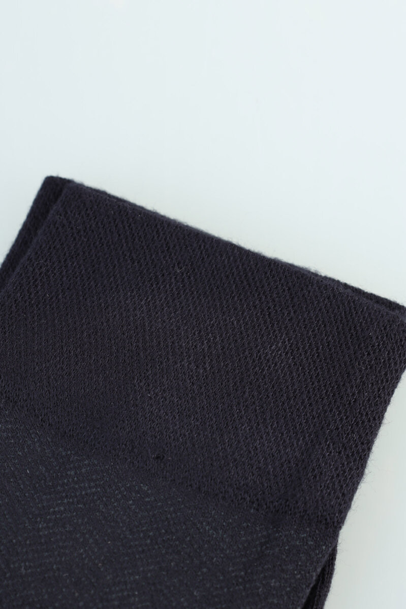 Erkek Desenli Dikişsiz Bambu Uzun Çorap Lacivert - 4