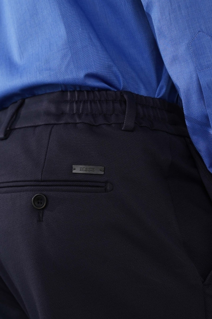 Erkek Fermuarlı Jagger Spor Lacivert Pantolon - 5