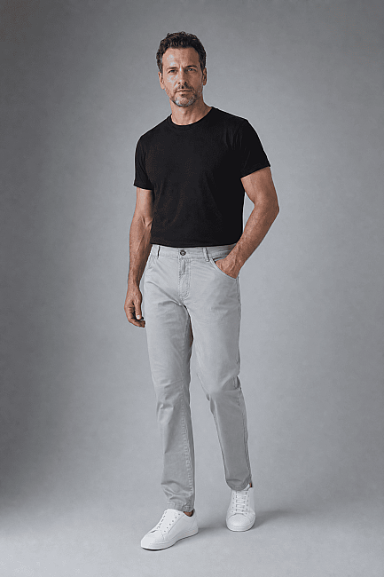 Gri Pamuk Cepli Chino Pamuklu Spor Pantolon (2)