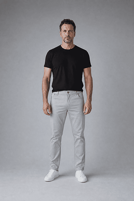 Gri Pamuk Cepli Chino Pamuklu Spor Pantolon (4)