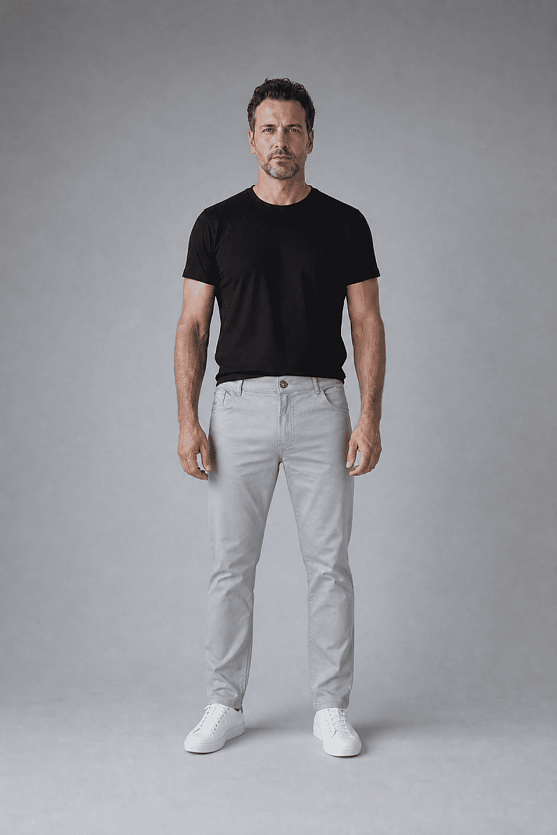 Gri Pamuk Cepli Chino Pamuklu Spor Pantolon - 5