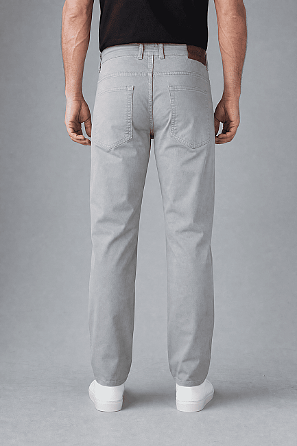 Gri Pamuk Cepli Chino Pamuklu Spor Pantolon (1)