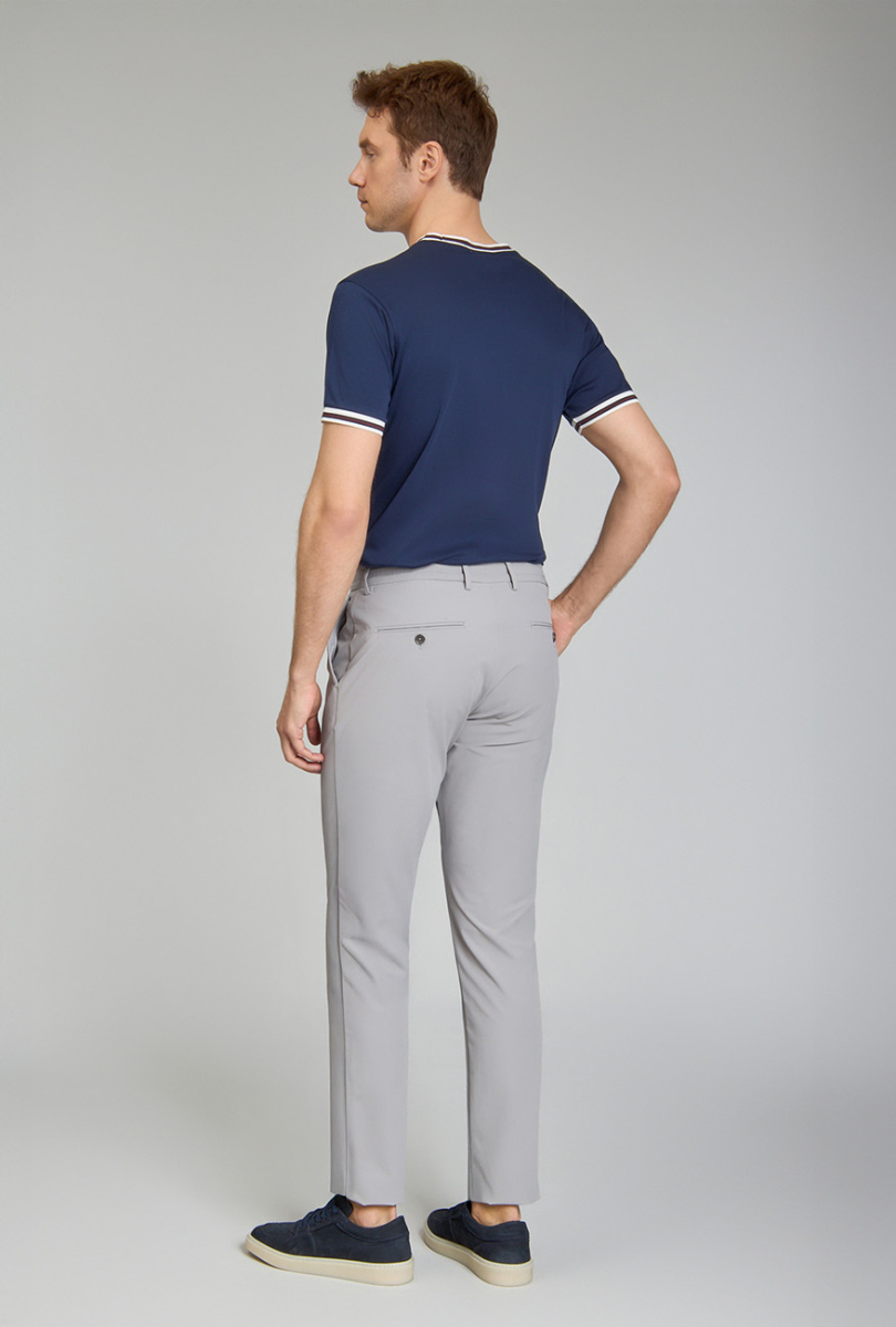 Erkek Gri Jogger Cepli Lastikli Rahat Spor Pantolon - 6