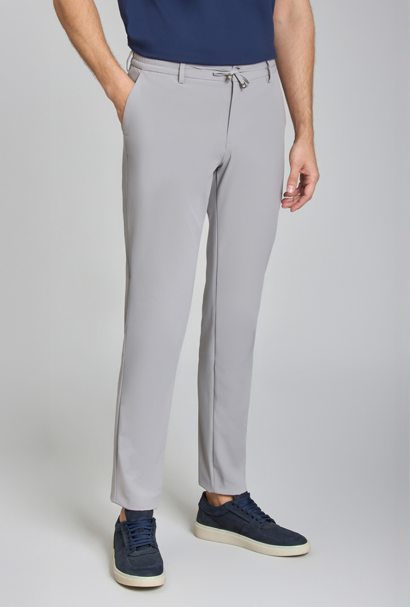 Erkek Gri Jogger Cepli Lastikli Rahat Spor Pantolon - 3