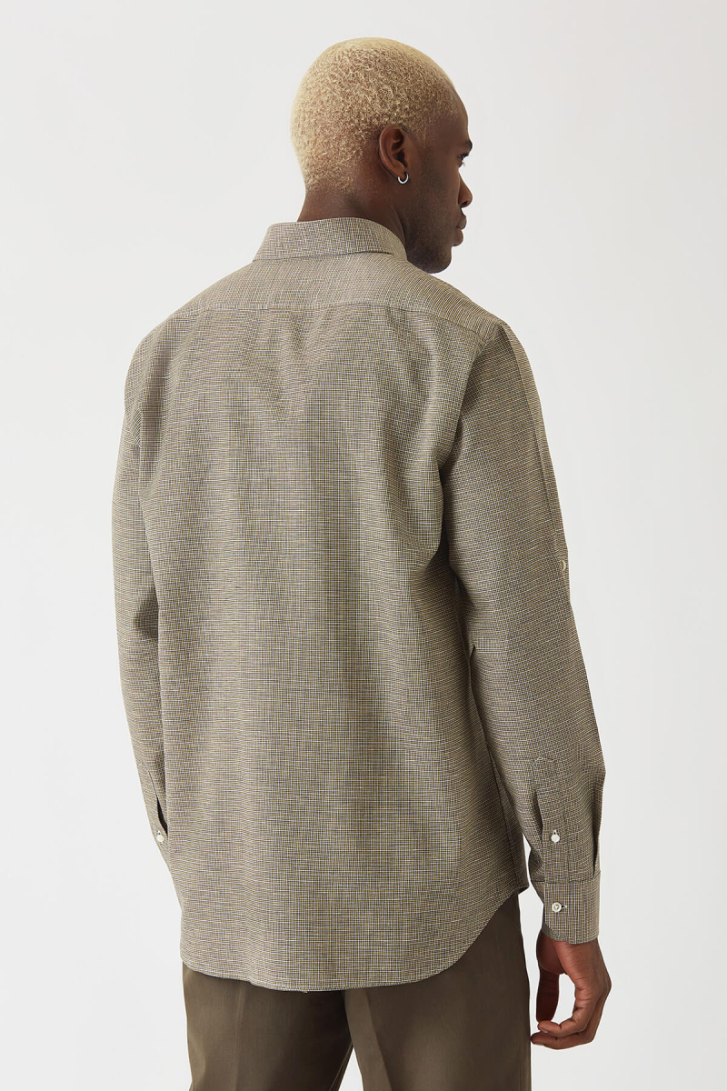 Erkek Gri Pamuk Regular Fit Spor Gömlek (1)