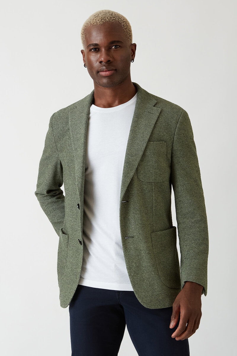 Erkek Haki 6 Drop Platinum Ceket - 1