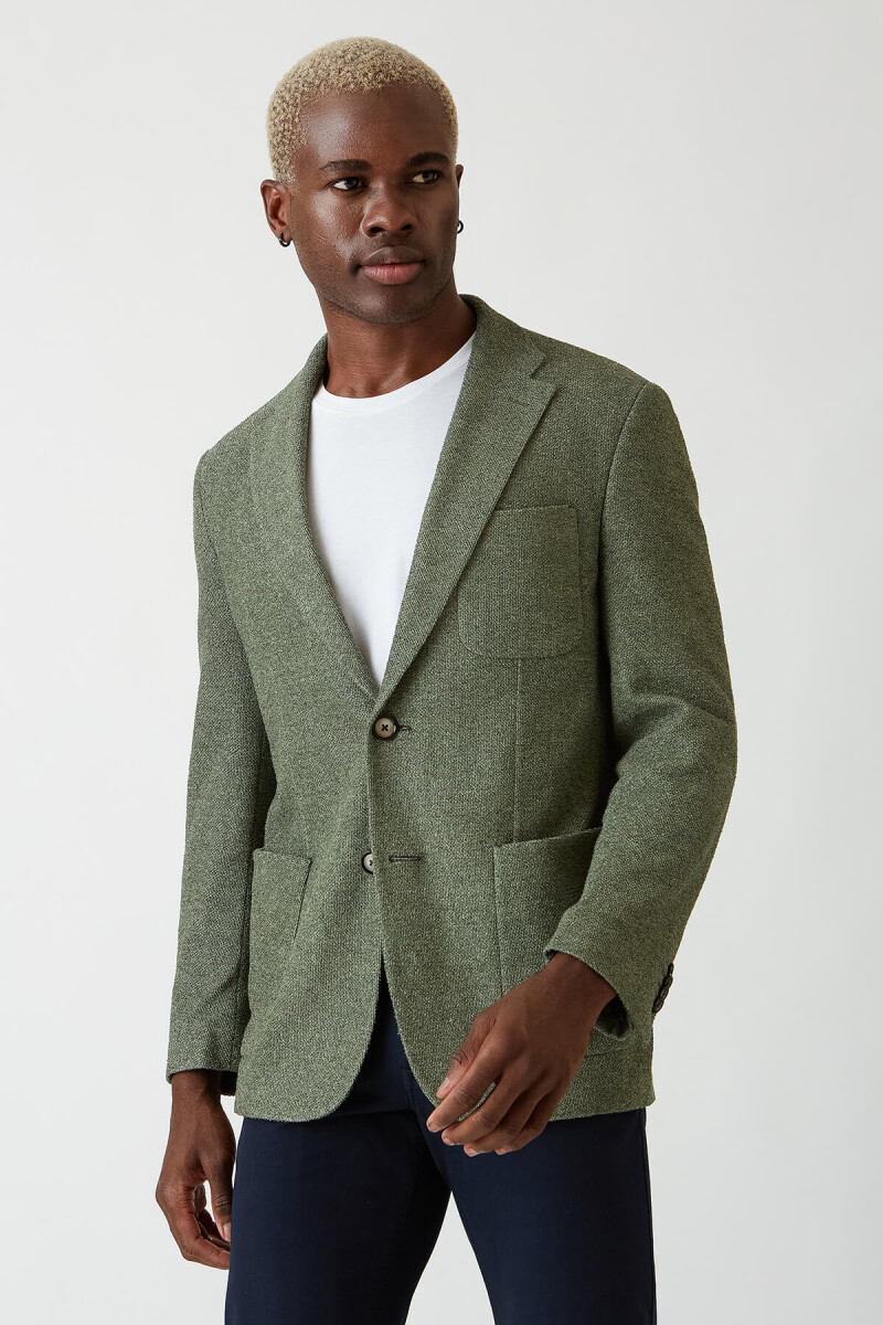 Erkek Haki 6 Drop Platinum Ceket - 4