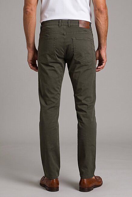 Haki Pamuk Cepli Chino Pamuklu Spor Pantolon - 2