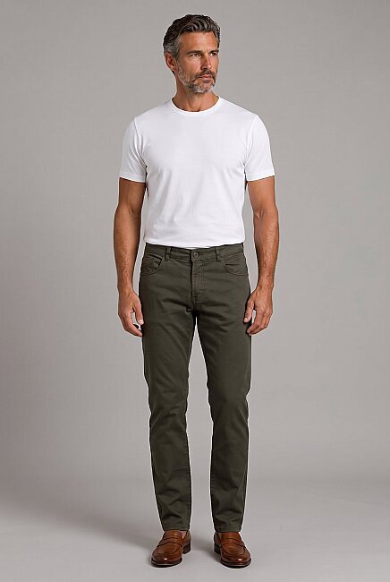 Haki Pamuk Cepli Chino Pamuklu Spor Pantolon - 5