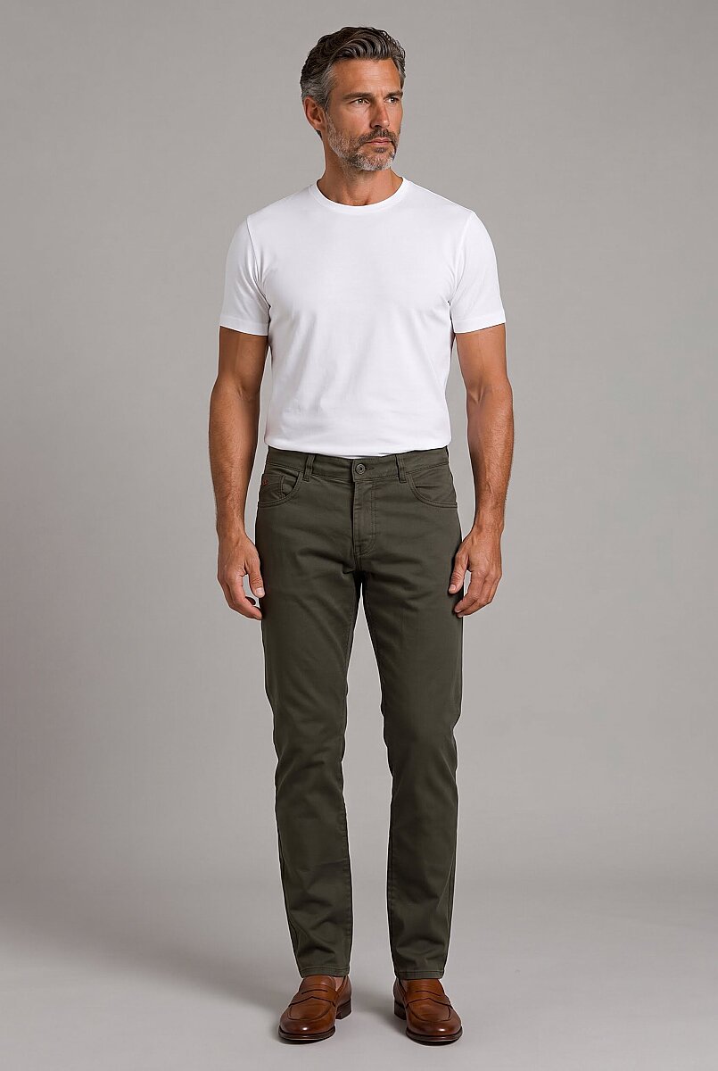 Haki Pamuk Cepli Chino Pamuklu Spor Pantolon - 5