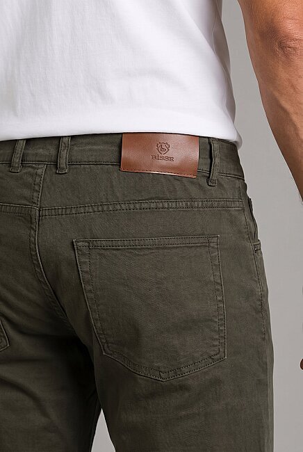 Haki Pamuk Cepli Chino Pamuklu Spor Pantolon - 3