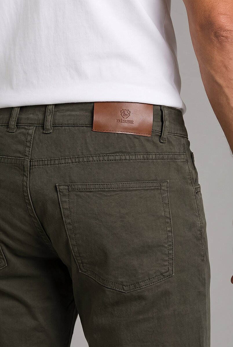Haki Pamuk Cepli Chino Pamuklu Spor Pantolon - 3