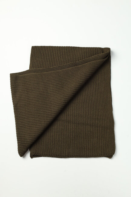 Erkek Haki Düz Bere Atkı Seti - 4