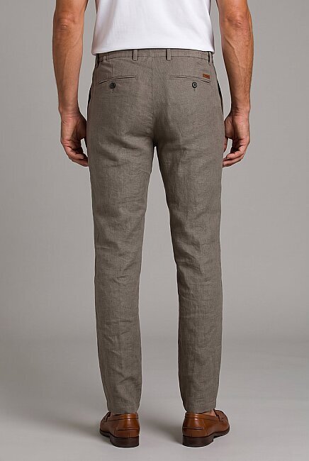 Haki Keten Bağcıklı Lastikli Spor Pantolon - 2