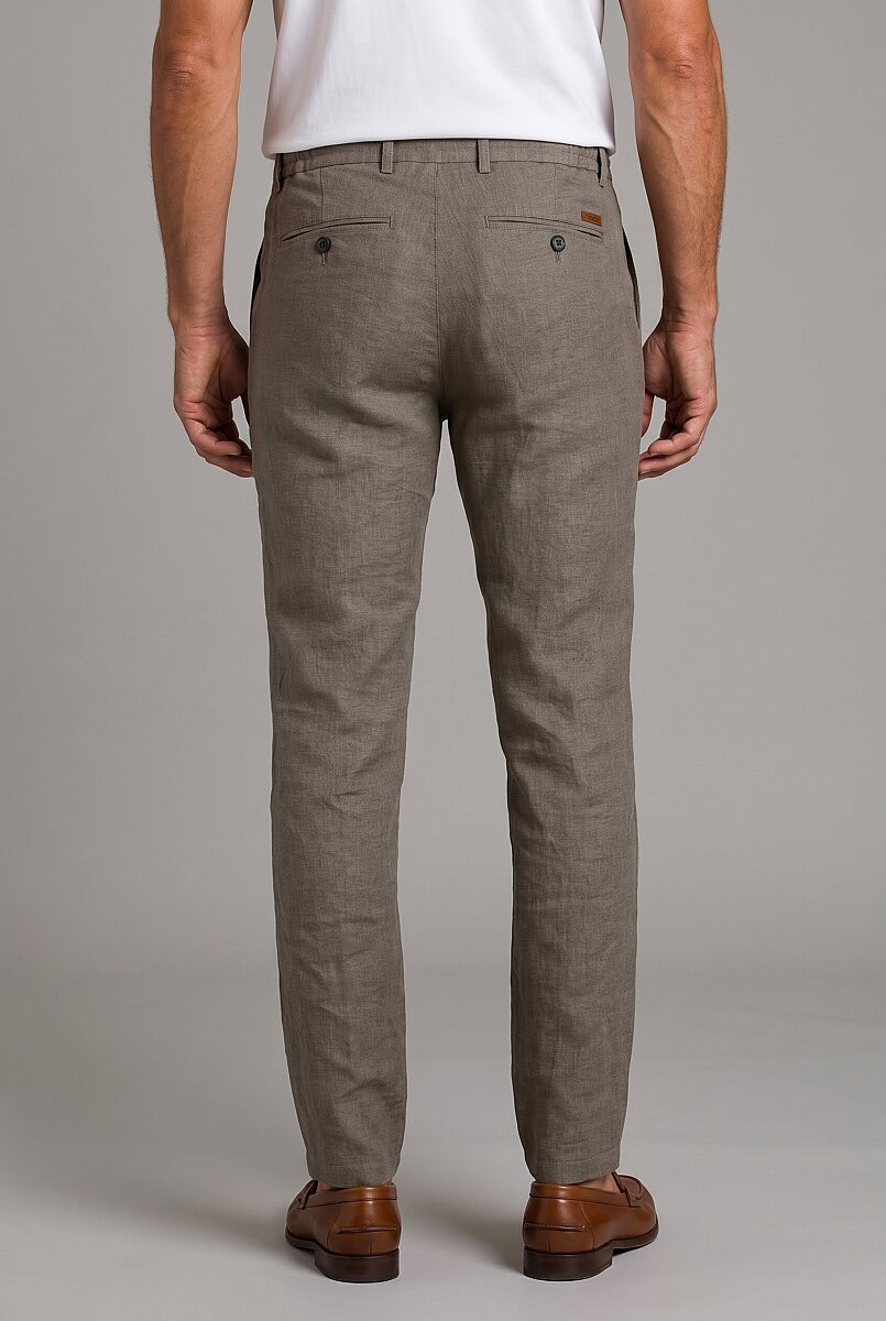 Haki Keten Bağcıklı Lastikli Spor Pantolon - 2