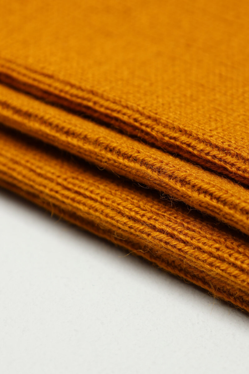 Erkek Hardal Akrilik Kaşkol Bere Seti - 6